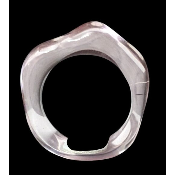 Abstract Pastel Pink Translucent Fashion Ring Size 8 - Picture 11 of 15